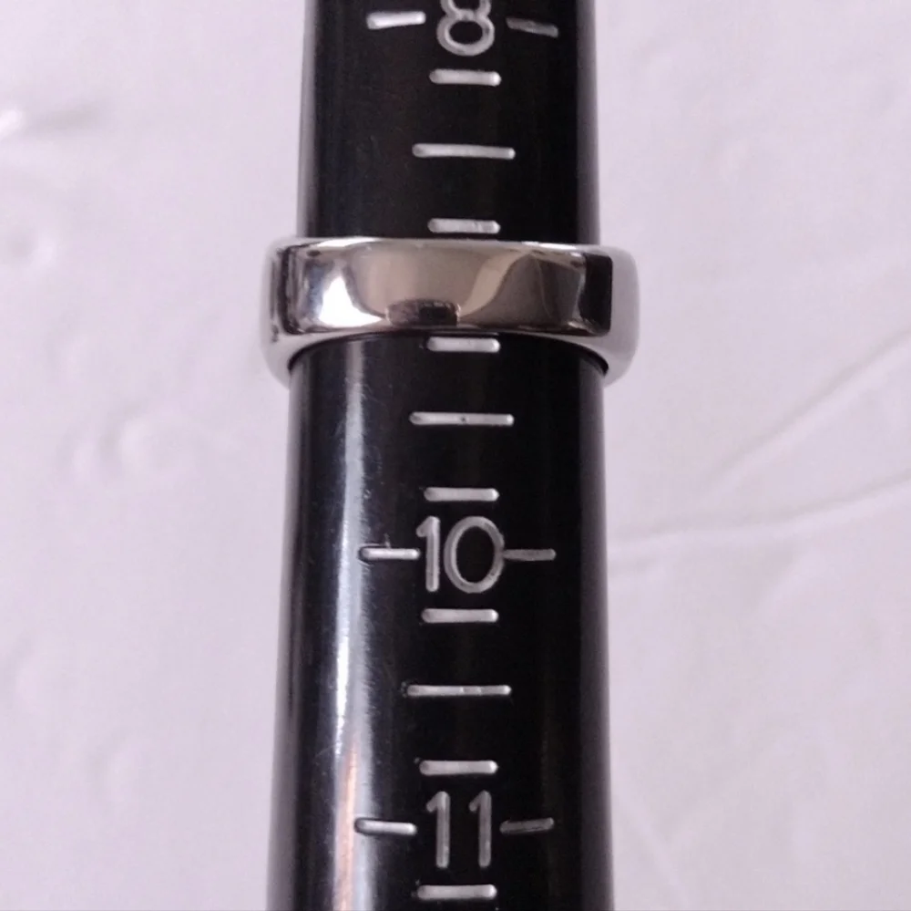 Men's Onyx & Stainless Steel Cross Ring 9.25 NWOT